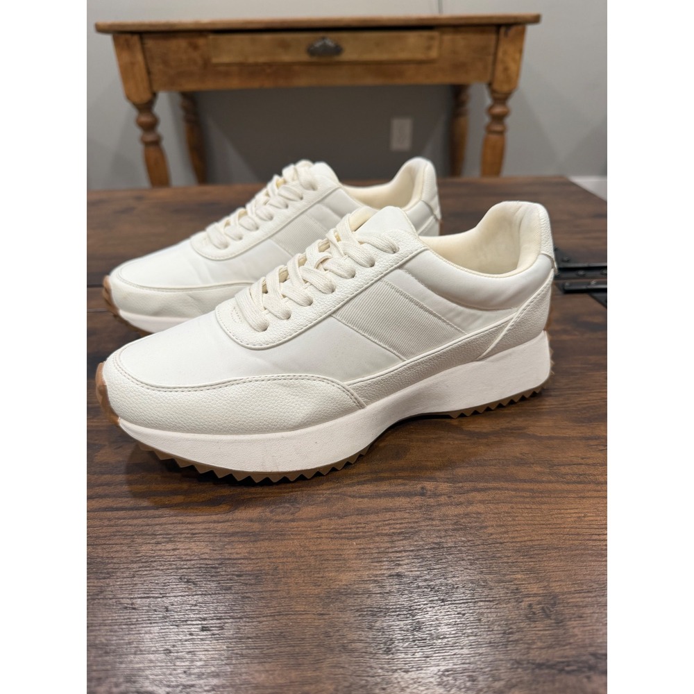Dolce Vita Cream White Platform Sneakers